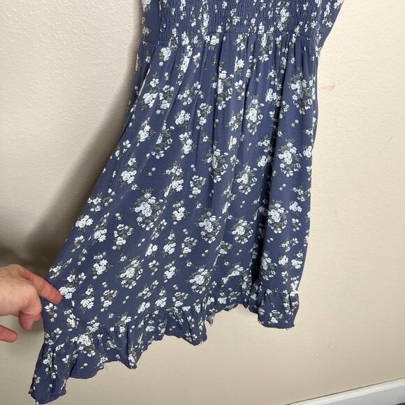 Hollister Blue Floral Strappy Summer Dress Small - Picture 6 of 11